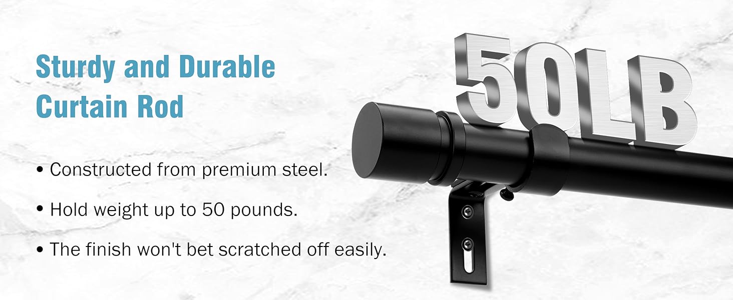Byondeth curtain rod quality and durability features - View 2
